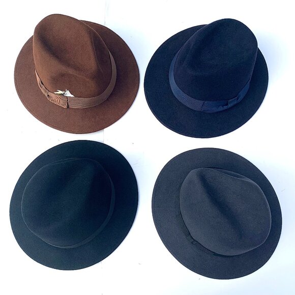 VTG Men’s Makins Felt Fedora Barney’s New York, Gray, Grosgrain Ribbon, Sz Large - Picture 7 of 7